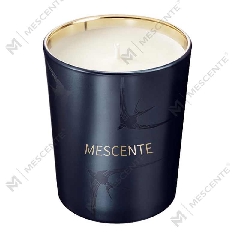M&Scent ručne vyrábaný luxusný sklenený stojan Vanilková vonná sviečka s kryštálmi