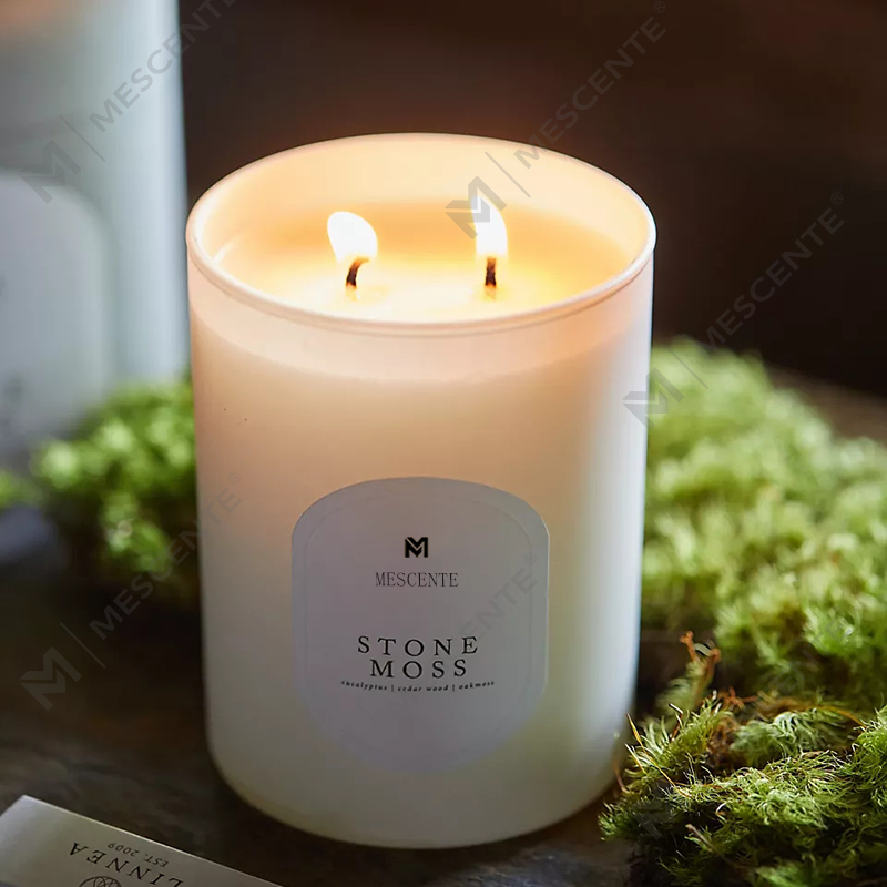 M&Scent Custom Logo Meditácia Netoxické kamene Herb Ručne liate Prírodné vonné kryštálové sviečky zo sójového vosku