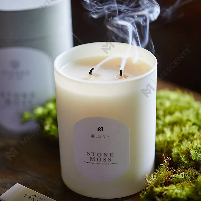 M&Scent Custom Logo Meditácia Netoxické kamene Herb Ručne liate Prírodné vonné kryštálové sviečky zo sójového vosku