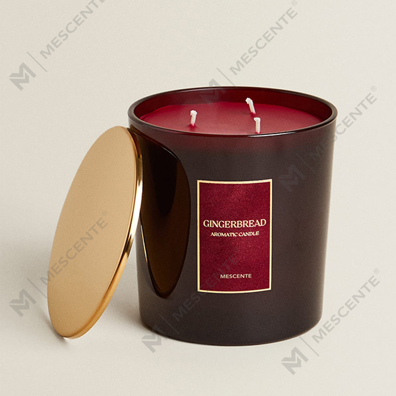 Vlastné luxusné 3 knôtové sviečky M&Scent Personalizované privátne označenie Vonná sviečka z čierneho matného skla