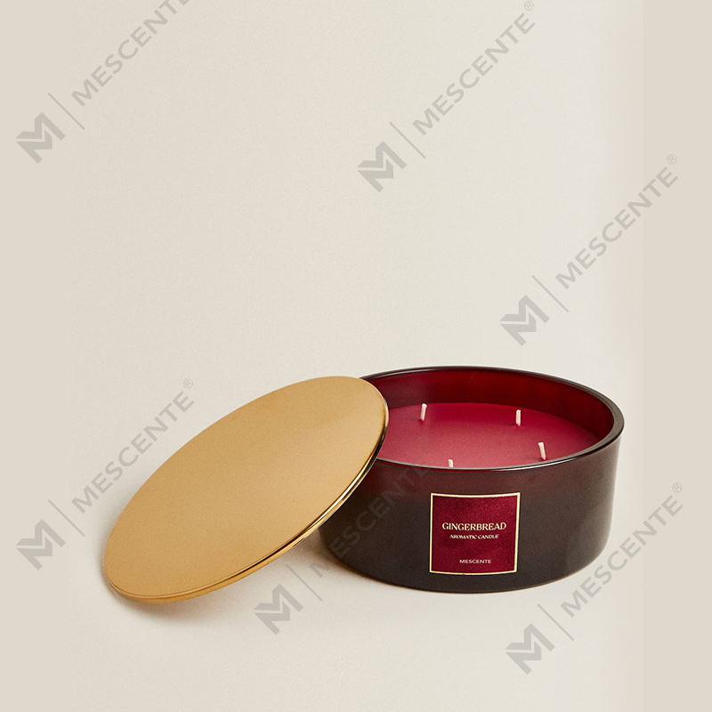 Vlastné luxusné 3 knôtové sviečky M&Scent Personalizované privátne označenie Vonná sviečka z čierneho matného skla