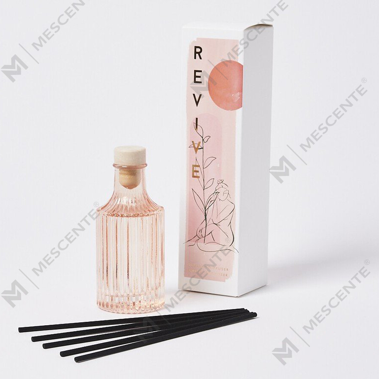 M&Scent Custom 100 ml 200 ml sklenená fľaša Tatakan Untuk Flower Reed difuzér