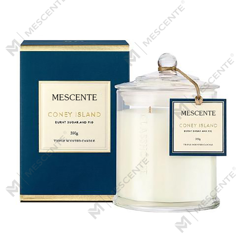 Veľkoobchodný predaj luxusných privátnych vianočných sviečok s klenutým dózam M&Scent s viečkom