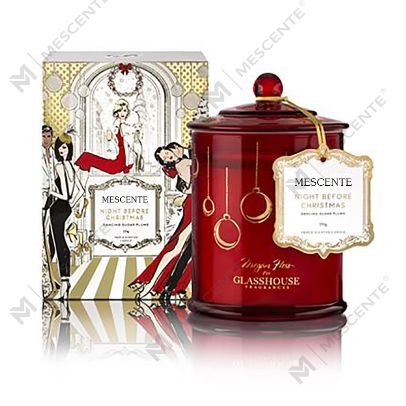 Veľkoobchodný predaj luxusných privátnych vianočných sviečok s klenutým dózam M&Scent s viečkom